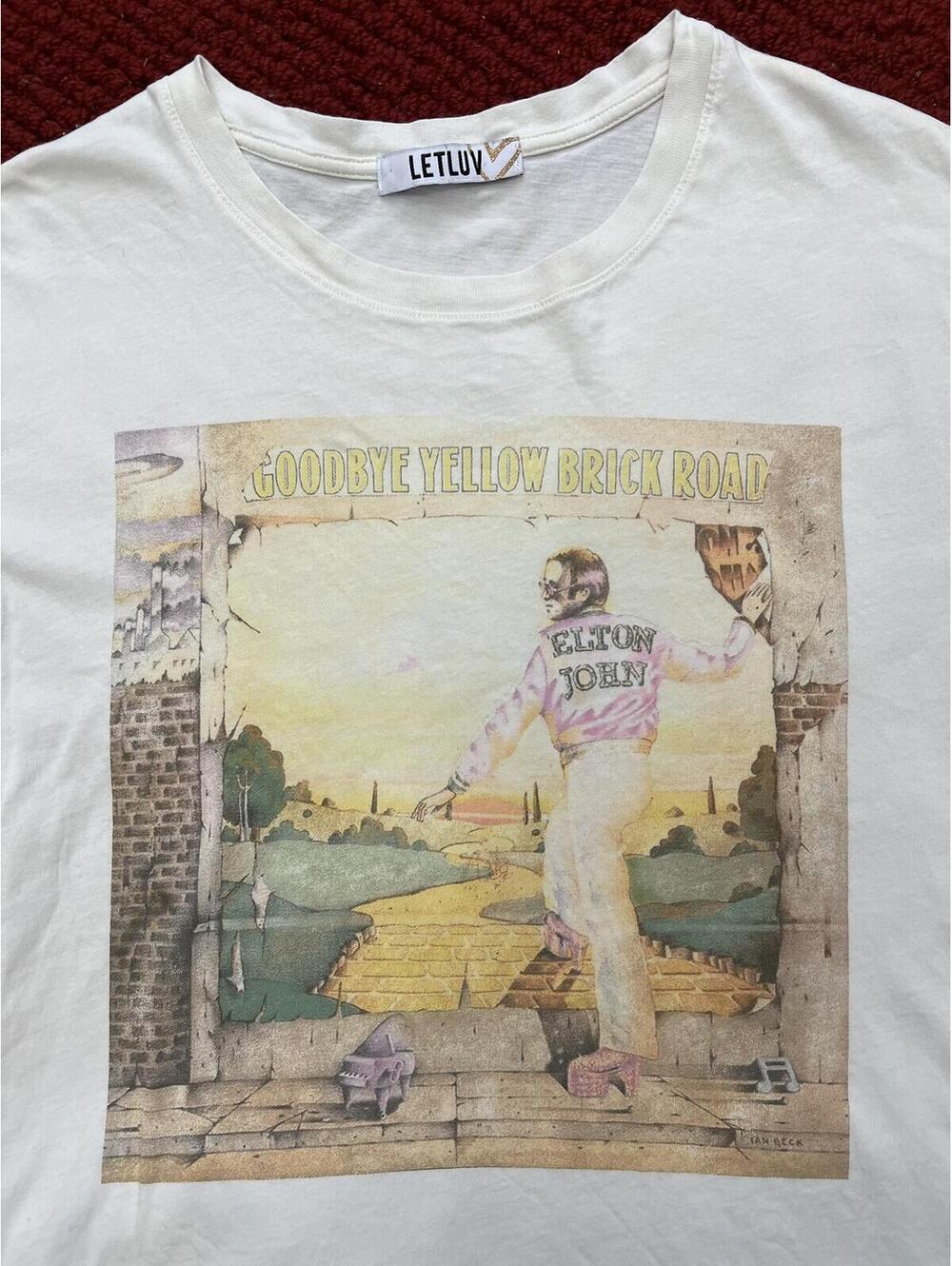 Anthropologie LetLuv Elton John tee, Limited edition Goodbye Yellow Brick Road - Picture 4 of 8